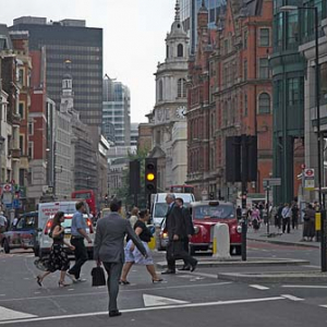 Londyn City ulica Bishopsgate st.